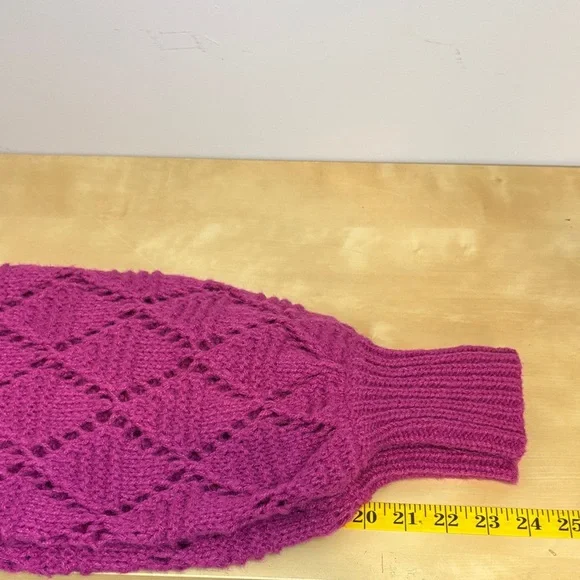 Pink Martini Textured Knit Open Cardigan | Fushia Purple Cozy Layer - Picture 13 of 13
